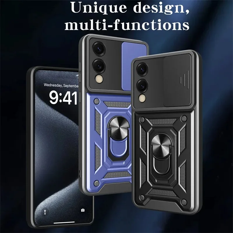 

Case For Samsung Galaxy S25 Edge Ultra Plus S 25 5G Heavy Duty with Camera 360 Degree Rotate Kickstand Shockproof Cover