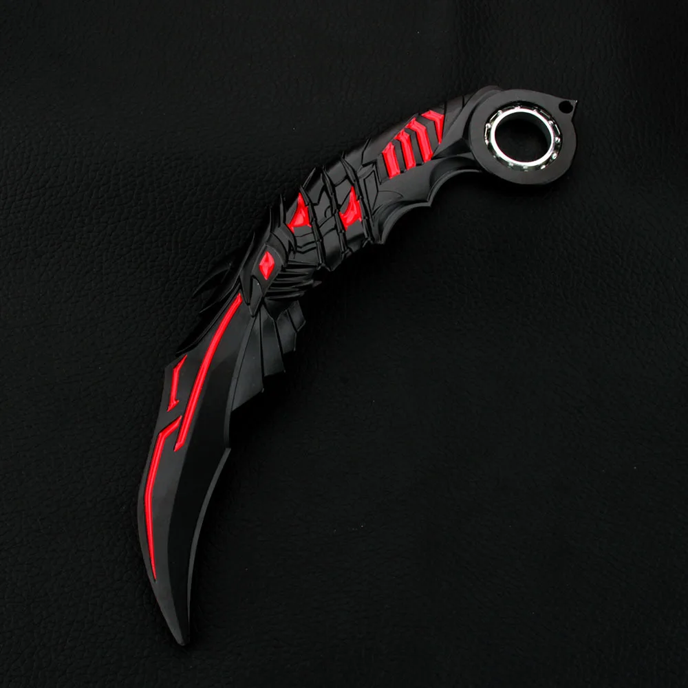 JX TOY 17cm Rotatable Karambit Alloy Model Life and Death Game Peripherals Golden Dragon Claw Knife Safe Outdoor Tactical Knives