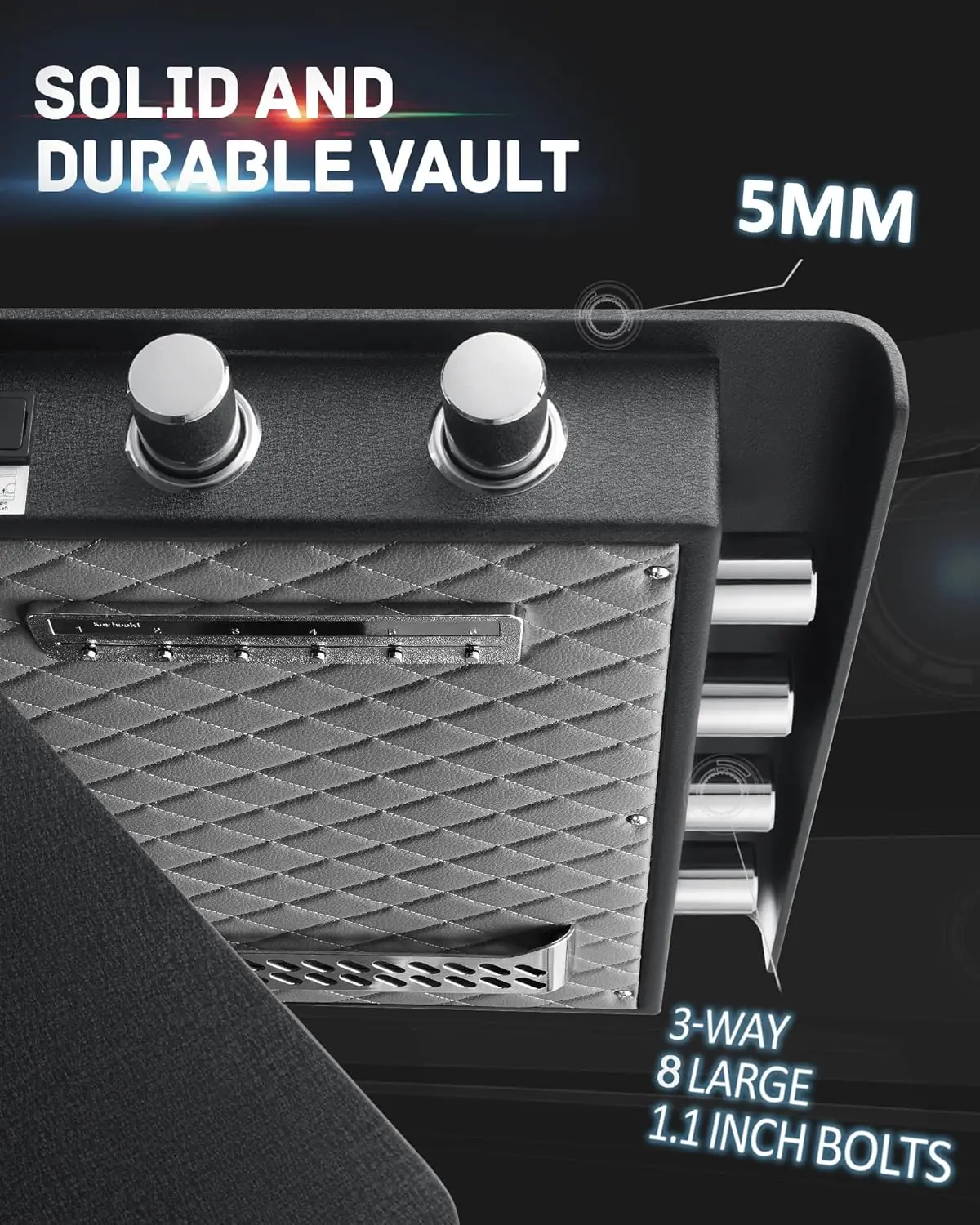 خزائن بيومترية كبيرة فاخرة، خزائن مجوهرات للمنزل، صندوق أمان بأقدام مكعبة، وصول بصمة الإصبع، خزائن منزلية مقاس 25.2 بوصة مع مجوهرات Dra