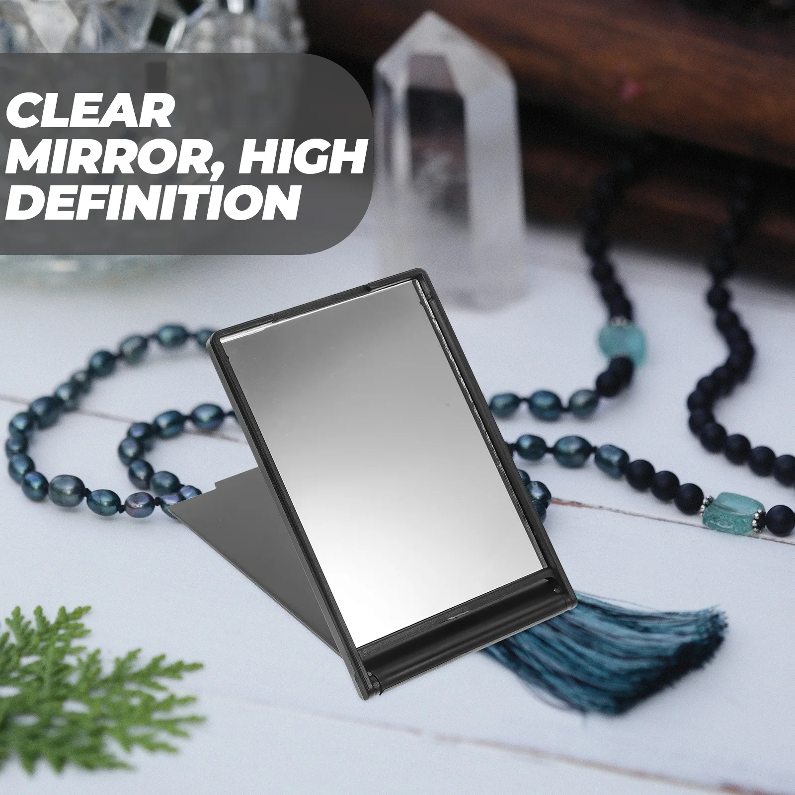 10 szt. Długie, prostokątne, kompaktowe lusterko do makijażu, małe składane przenośne mini lusterko kieszonkowe do torebki, lekkie dla kobiet i dziewcząt.