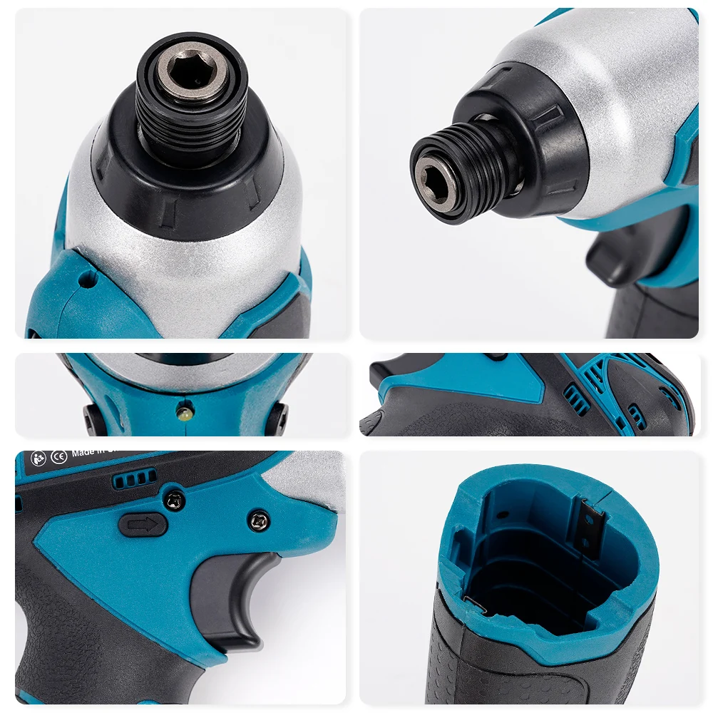 For Makita 12V Battery Electric Cordless Screwdriver Rechargeable 100N.m Household Cordless Drill Handheld Handle