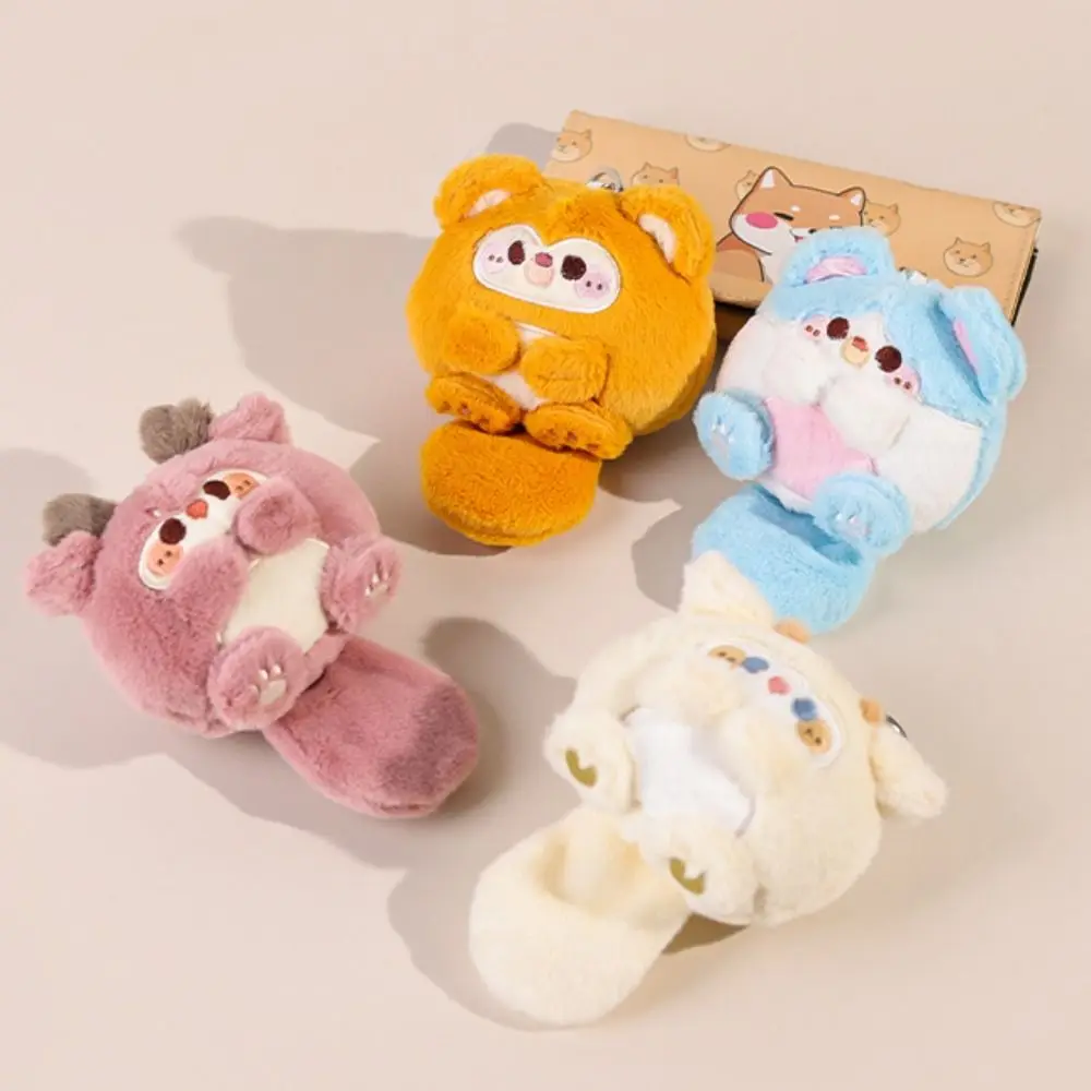 PP Cotton Plush Cat Keychain Korean Style Monkey Squeak Cat Plush Keyring Cartoon Lamb Plush Panda Doll Pendant Boyfriend