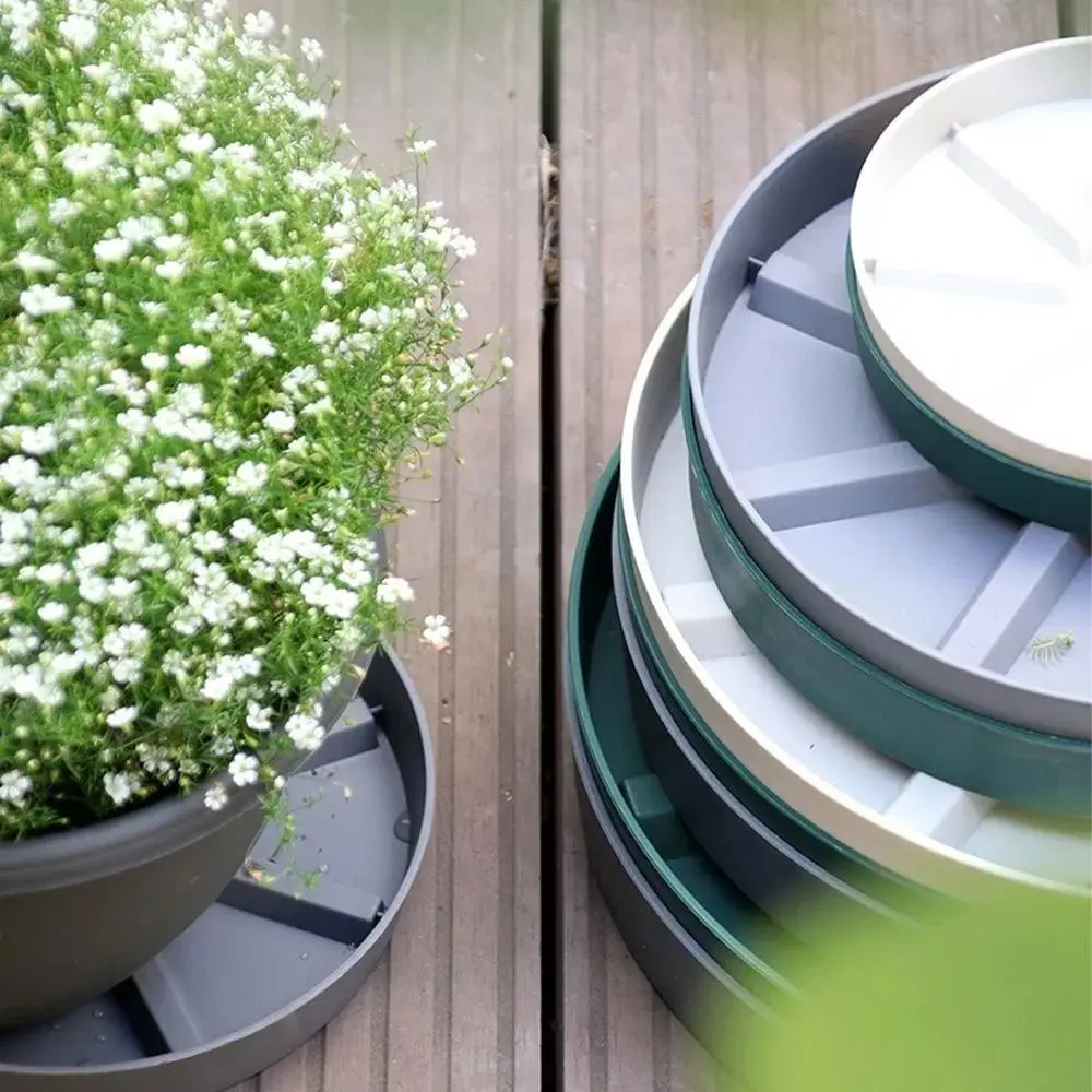 Nouveau plateau mobile pour pot de fleurs, anti-putréfaction des racines, en plastique, base respirante, support inférieur, plateau pour plantes de patio
