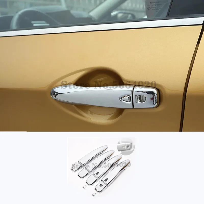 

Хромированная дверная ручка ABS для Nissan Qashqai J11 2015 2016 2017 2018 с отверстием под ключ