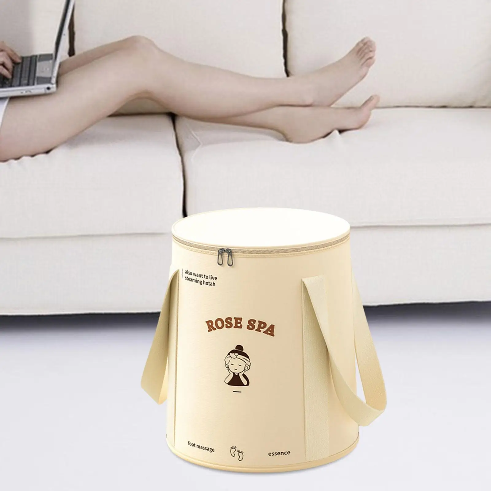 Collapsible Foot Basin Foot Soaking SPA Bucket for Home Soaking Feet Outdoor