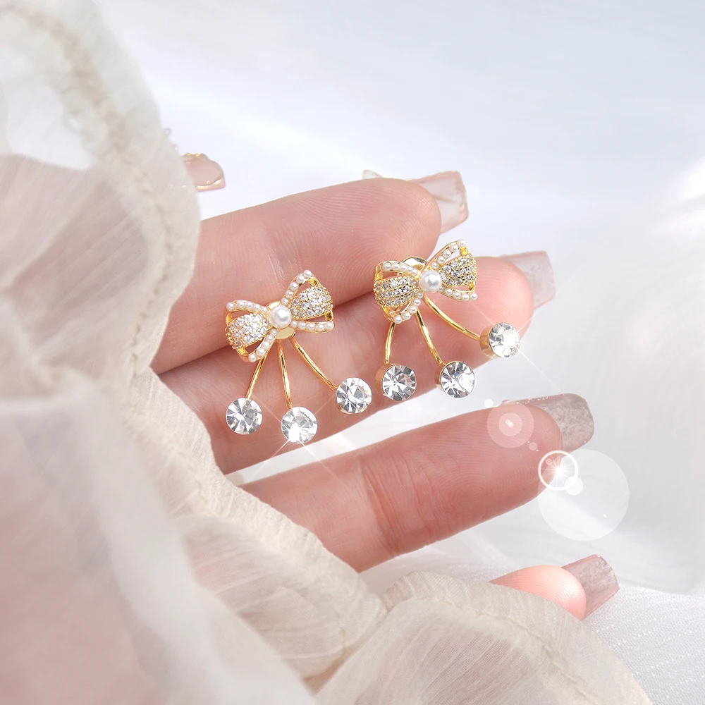 

2022 Korean Exquisite Butterfly Earrings For Women Stud Earring Girl Wedding Party Sweet Jewelry Girls Accessories Wholesale