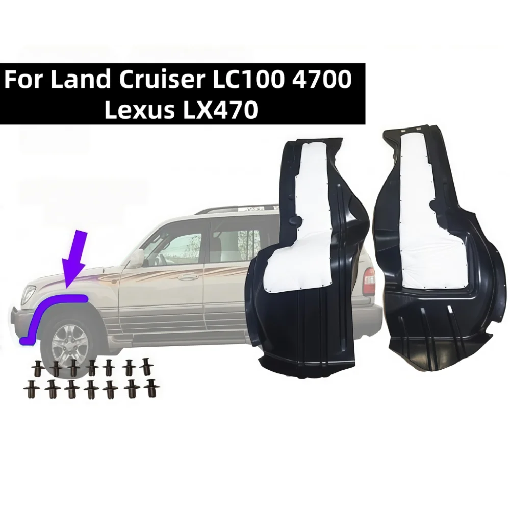2 stuks voorwielbeschermers voor Land Cruiser LC100 4700 Lexus LX470, bouwjaar 1998-2007.