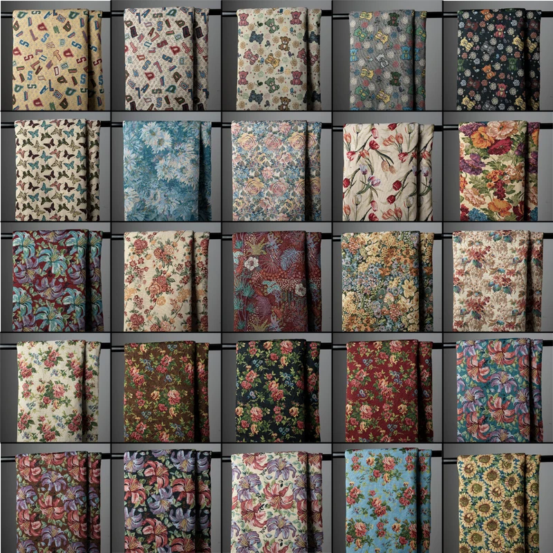 

100x145cm Chenille Jacquard Fabric Upholstery for DIY Sewing Curtains Hat Pillowcase Tablecloth Diy Sewing Sofa Cloth