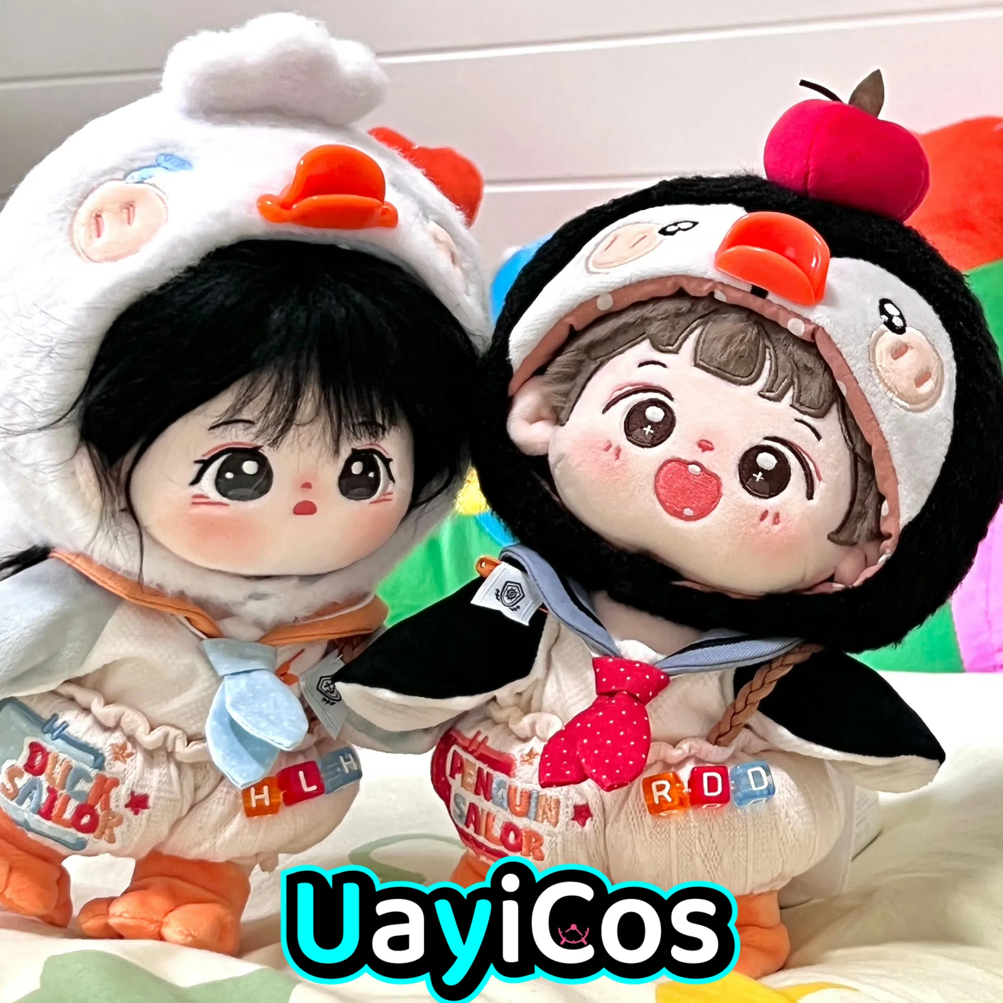 20cm Doll Clothes Penguin Navigator Duck Little Wings Cute Animal Costume Stuffed Plushies Plush Doll Accessories Anime Toy Kids