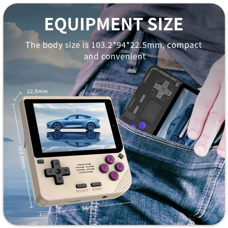 POWKIDDY V10 Handheld Game Console 3.5 Inch 480*320 IPS Screen L/R Trigger Portable Retro Open source GBA linux Handhelds Gifts