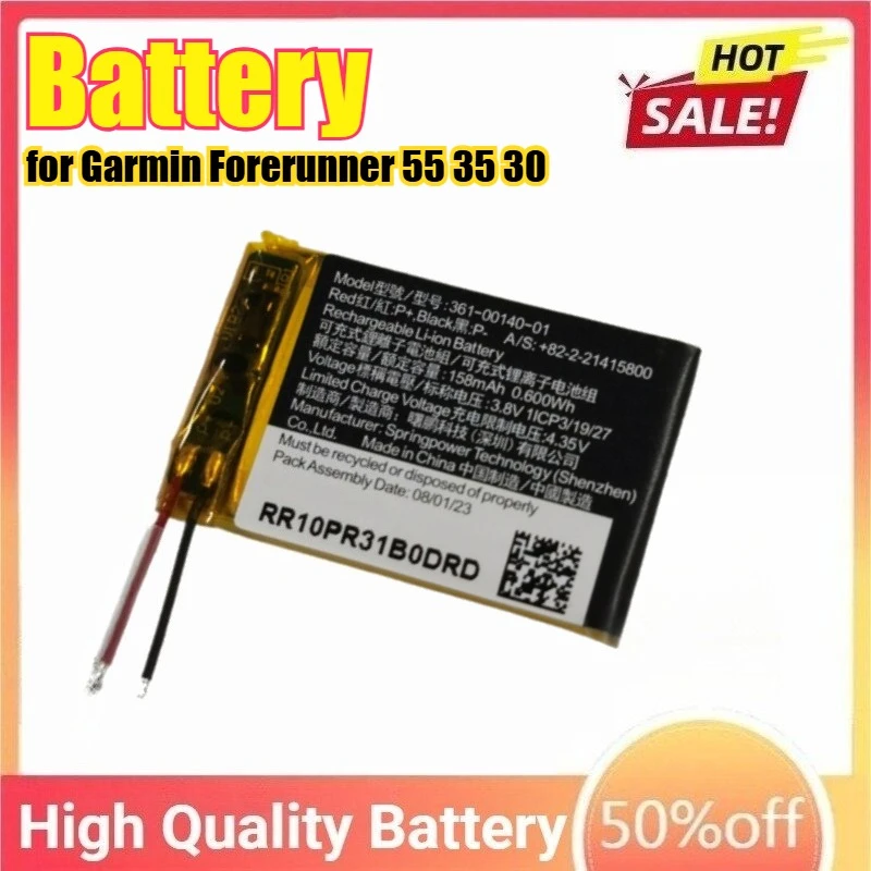 

Replacement Battery for Garmin Forerunner 55 35 30 Watch Battery