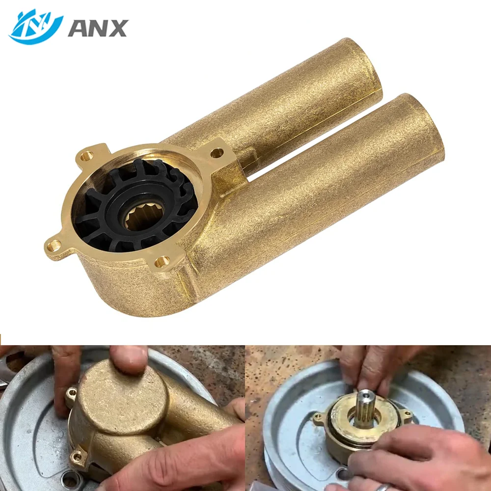 

ANX 3858115 Raw Water Sea Pump Housing with New Impeller 21213664 For Volvo Penta V6 V8 Engines 4.3L 5.0L 5.7L 3858229 21214601