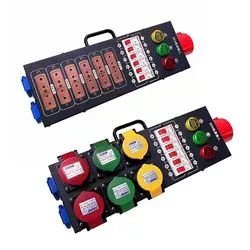 Stage Lighting 6-way 12-way Through-box Silicon Box Mobile Electric Cabinet Row Patch Panel 10A Junction Box