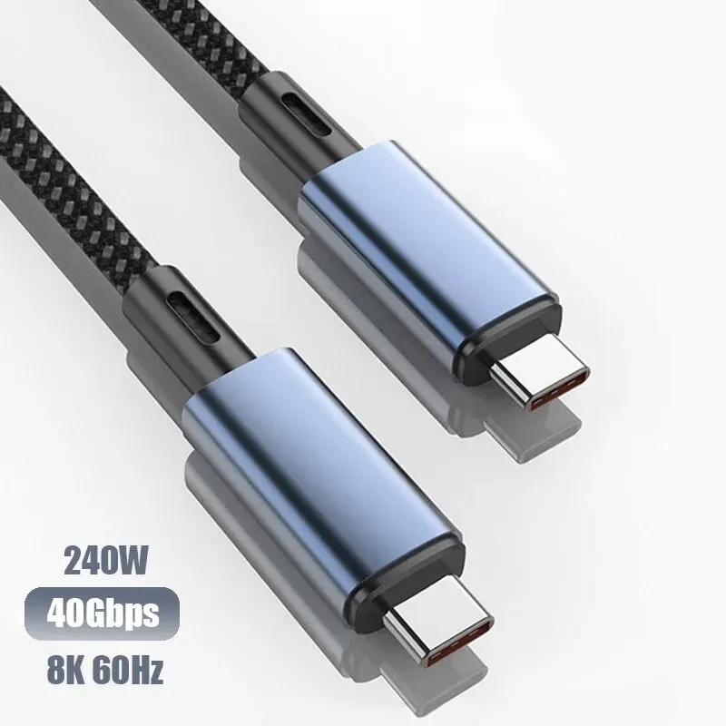 Usb 4 Usb C к C кабель Pd 240w 8k 60hz 40g Type-C шнур для Macbook Pro Thunderbolt3 4ipad Samsung Google Pixel Xiaomi Huawei