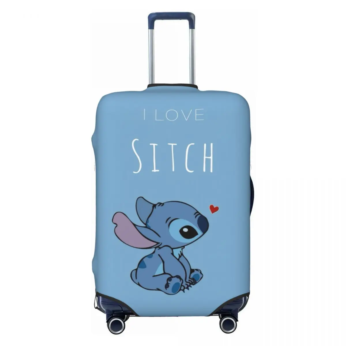 

Custom I Love Stitch Luggage Cover Protector Cute Little Monster Travel Suitcase Covers for 18-32 Inch