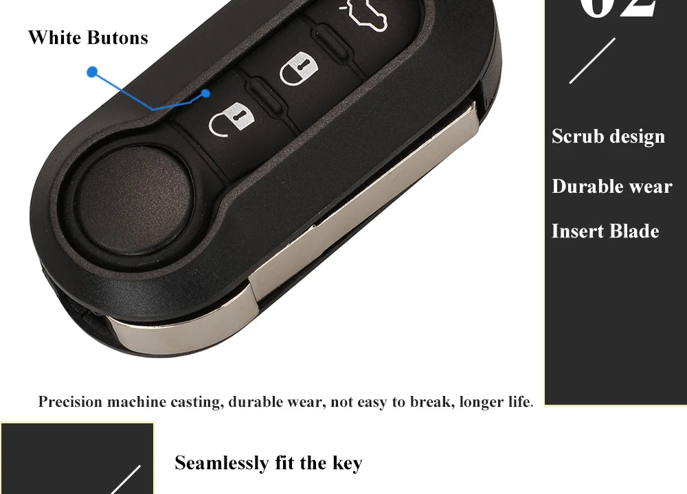 Autofernbedienungsschlüssel für Delphi & Marelli Fiat MPV Bravo/Ducato 500 Doblo Qubo Grande Punto Citroen Jumper Peugeot Boxer 433.92 ID46 – Detail 7