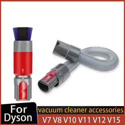 Scratch-Free Dusting Brush Hose for Dyson V7 V8 V10 V11 V12 V15 Traceless Soft Dust Brush Attachment with Self Cleaning Design