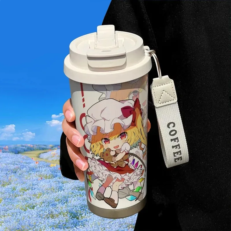 الشرقية مشروع تأثيري كوب معزول 316 الفولاذ المقاوم للصدأ القش المحمولة سيارة فنجان القهوة Ins عالية الجمال لطيف