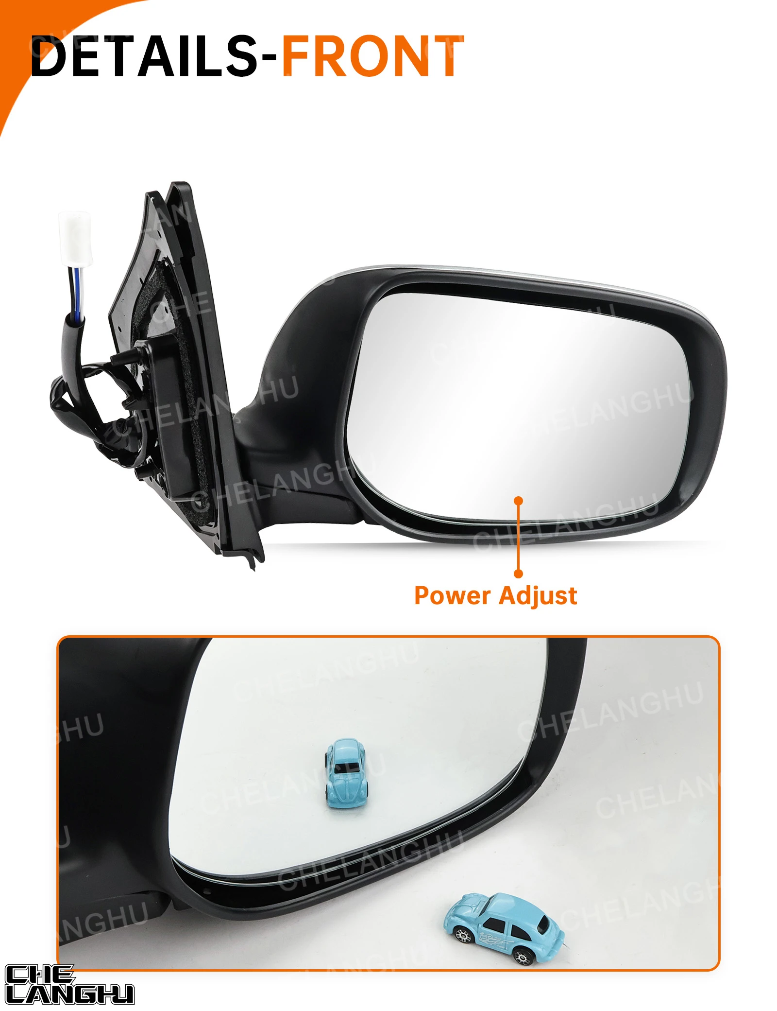 For Toyota Corolla 2009 2010 2011 2012 2013 Car accessories Right Side 3 Pin Silver Painted Power Adjust Mirror Assembly 2