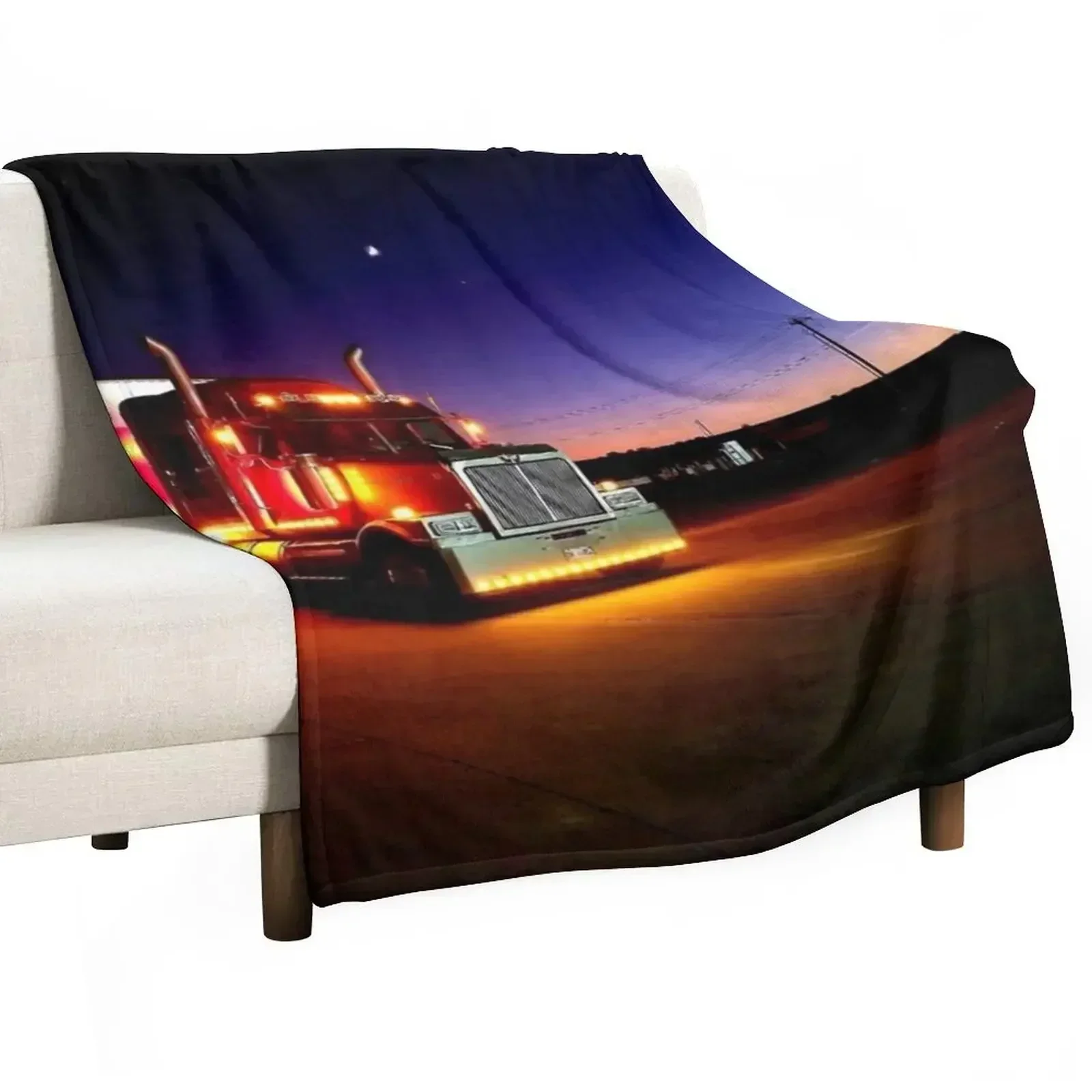 

Chris's Western Star Big Rig Throw Blanket Cute Bed covers blankets and throws Thermals For Travel Blankets