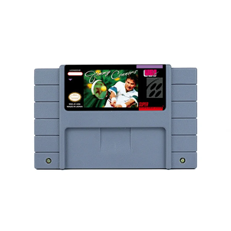 Jimmy Connors Pro Tennis Tour Action Teams Action Game for SNES 16 Bit Retro Cart Children Gift