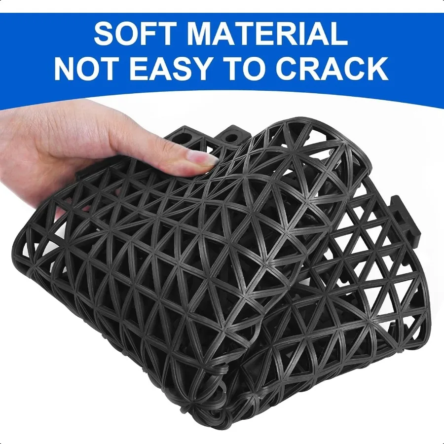 وسادة متشابكة معيارية 24 حزمة 11.8 بوصة × 11.8 بوصة من بلاط الأرضيات المطاطية غير القابلة للانزلاق لعرض سطح السفينة في الهواء الطلق #3