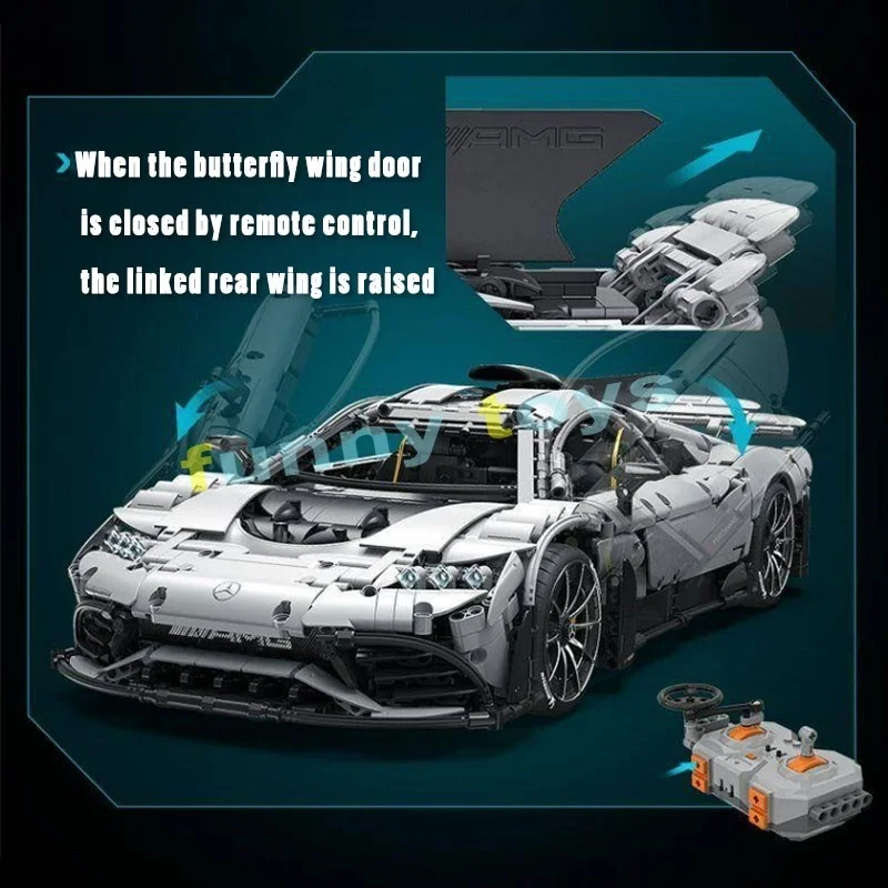 Cada Building Blocks Ben z AMGONE Supercar Racing Car 3295+PCS Model Remote Control Boy Toy Assembly Christmas Gift