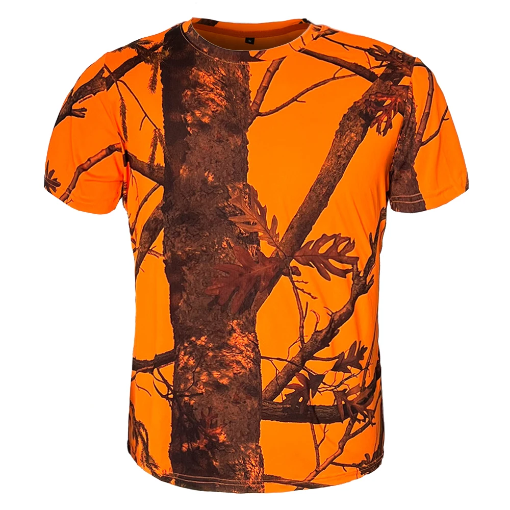 KOEP Camouflage T-shirt Outdoor Quick Drying Hiking T-Shirts Mens Hunting CAMO Camping Shirts Clothing