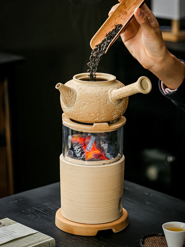 Tea Brewing Stove for Watching Fire, Tea Room Courtyard Outdoor Household Desktop Small Tea Brewing Stove