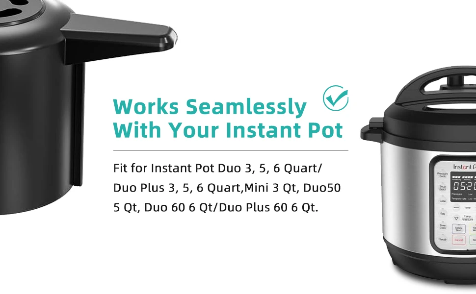 Für Instant Pot Duo/Plus 3, 5, 6 Quart Dampfventilgriff, Original-Ersatzteile für das schwimmende Ventil, mit 3 Silikonabdeckungen – Detail 4