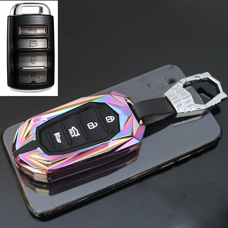 Zinc Alloy Car remote Key fob Case Key cover For KIA K9 Cadenza K7 3/4 button Smart Remote Key