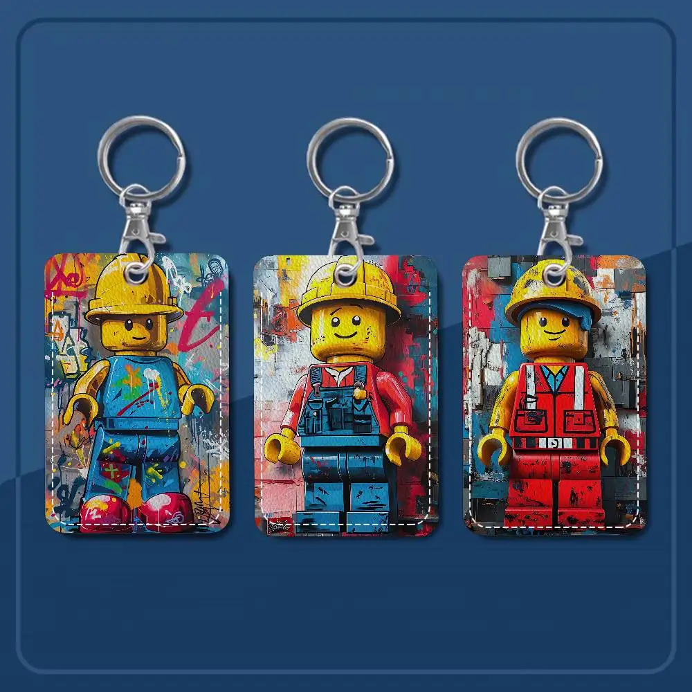 

Классические строительные блоки L-LeGos: Брелок-держатель для карт, ключница для банковских, проездных, ID и кредитных карт, цепочки для ключей