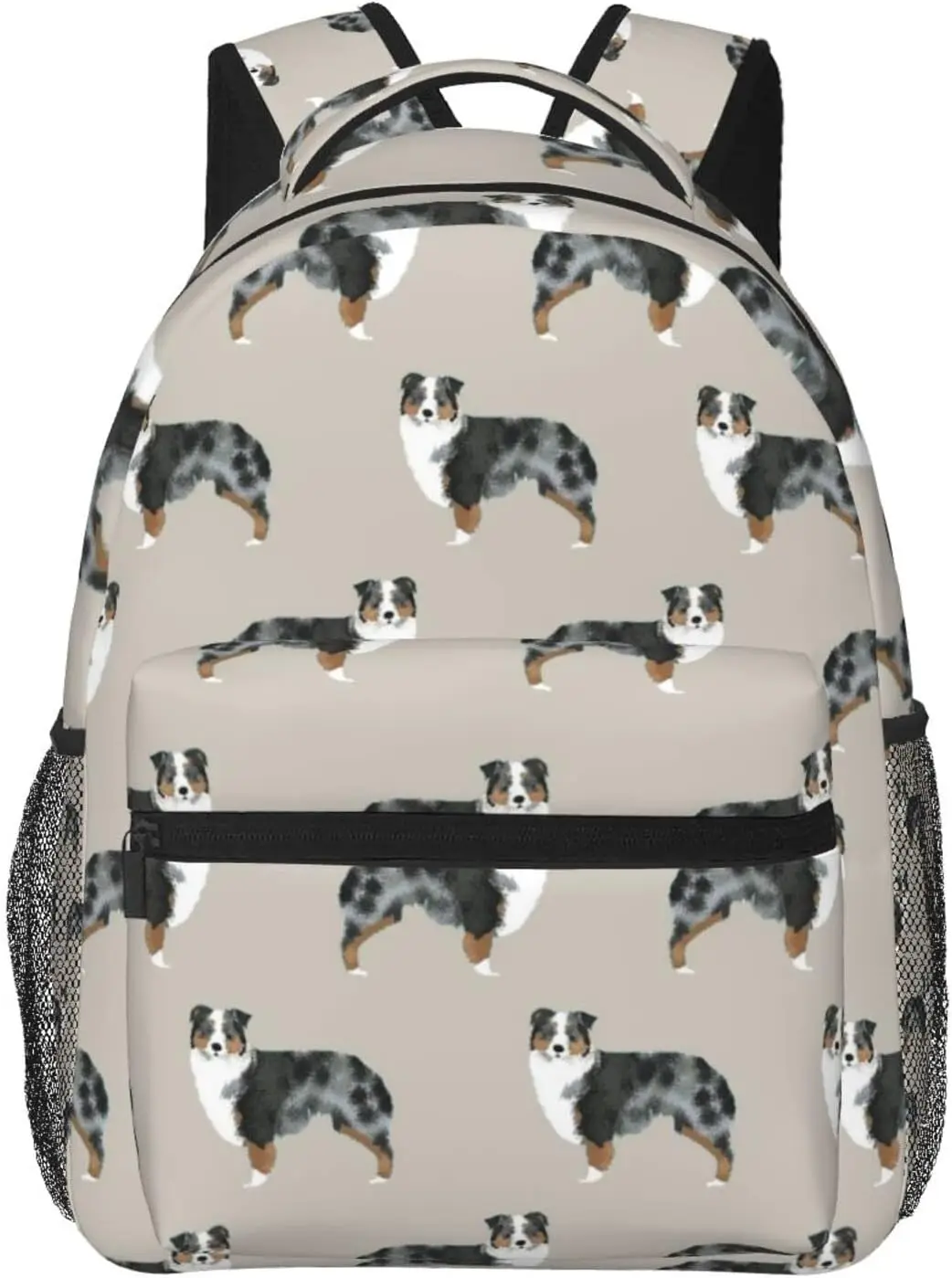 Australian Shepherd Dog Backpack Durable Polyester Anti-Theft Multipurpose Bookbag Large Capacity Laptop Book Bag Rucksack