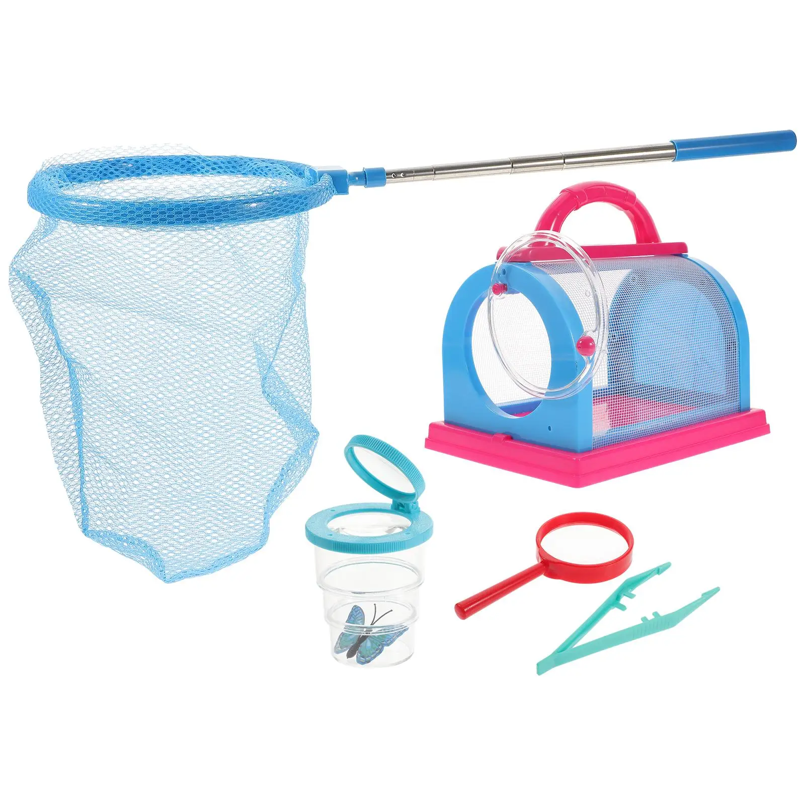 

1 set Insect Observation Kit Kids 8 12 Bug Catcher Set Blue Cloth Glass Toddler Explorer Biological Activities Outdoor