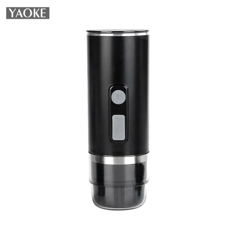 Capsule Coffee Maker 15 BAR Pressure Portable Automatic Grinder Espresso Size USB TYPE C In-car Heating 100ML