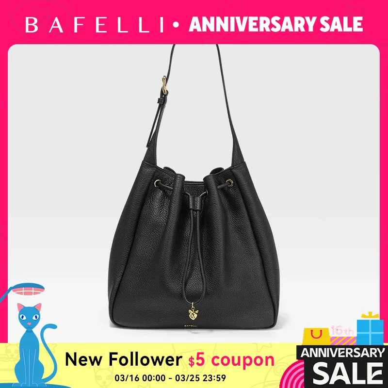 

BAFELLI WOMEN'S NEW BAGS LUXURY FASHION LEATHER HANDBAGS STYLISH 2025 HIGH QUALITY DESIGNER BRAND CAPACITY LADIES SHOULDER PURSE