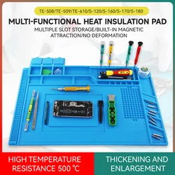 Soldering Mat Antistatic Heat Resistant Insulation Work Mat Soldering Station Kit Silicone Repair Pad Maintenance BGA Platform