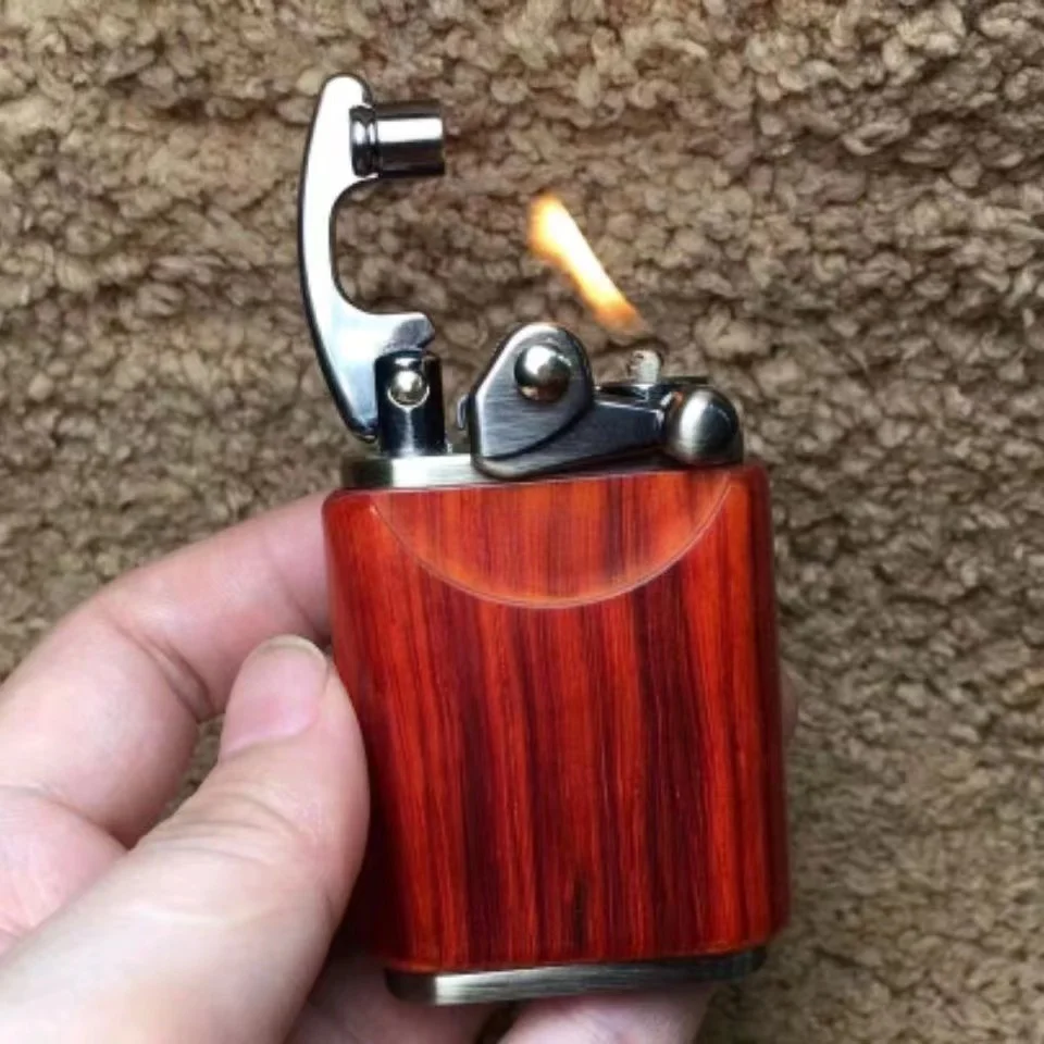 ZORRO Retro Rocker Kerosene Lighter Bronze Rocker Sandalwood Lighter Decompression Turntable Men's Collection Gift