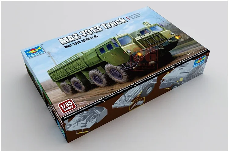 Trumpeter Assembled Truck Model Kit 01050 MAZ-7313 Heavy Transport Truck 1/35