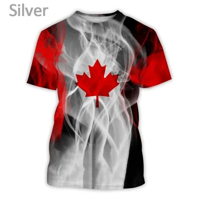 3d Print I Love Canada Graphic Tshirt For Men Casual Short-sleeved Personalized Hip-hop Tee Tops Men Women Canadian Flag Tshirts