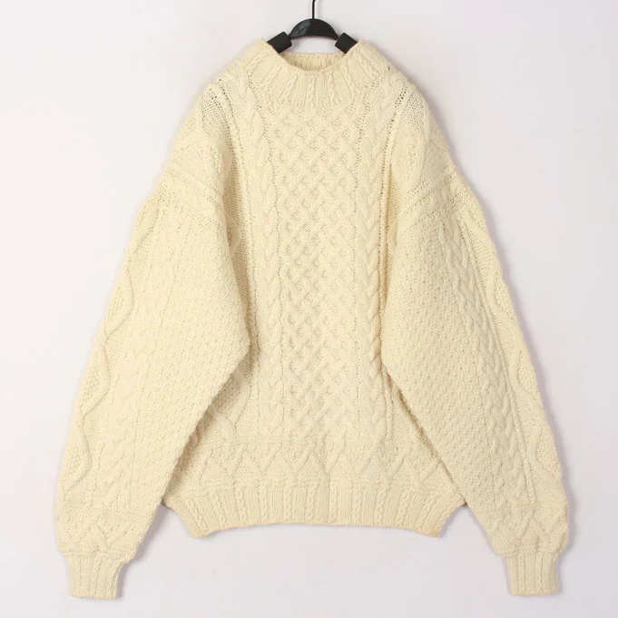 

Vintage Autumn Winter White 3D Knitwear Sweater Cardigan Bean Wool Thickened Loose Fit Women's Online Exclusive Overhead