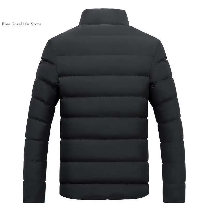 Spring Autumn and Winter Stand-Up Collar Thick Warm Cotton Casual Jacket Coat Men