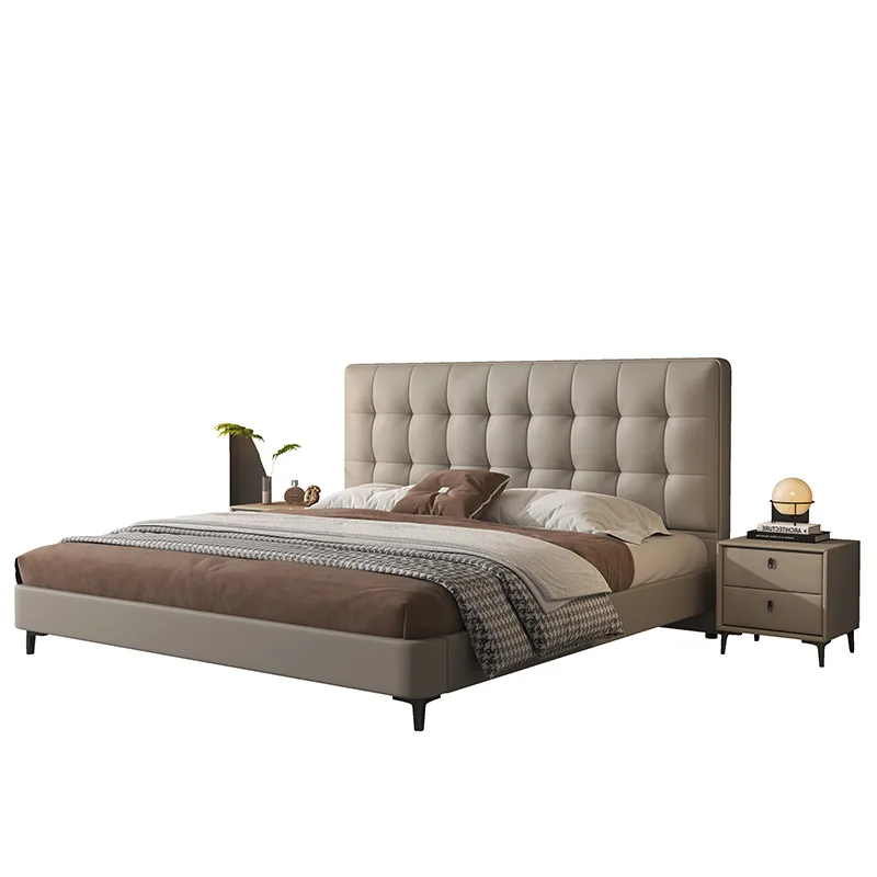 

Minimalist, Leather Bed, Household, Waffle, Software, Storage, High Box