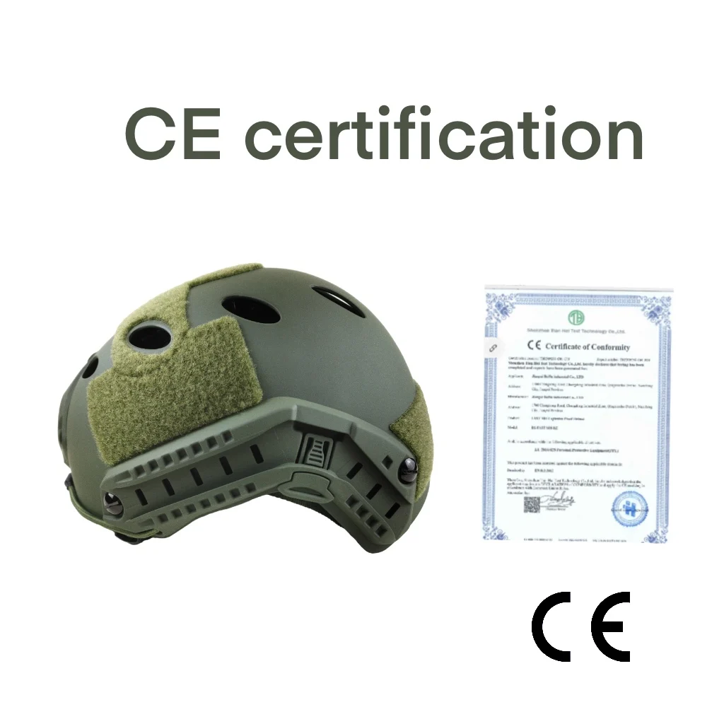 HWZHYB FAST Tactical Helmet,5mm, CE Certified for Rescue/Training/Cycling/Home Defense/Air Gun Shooting CS Protective Equipment