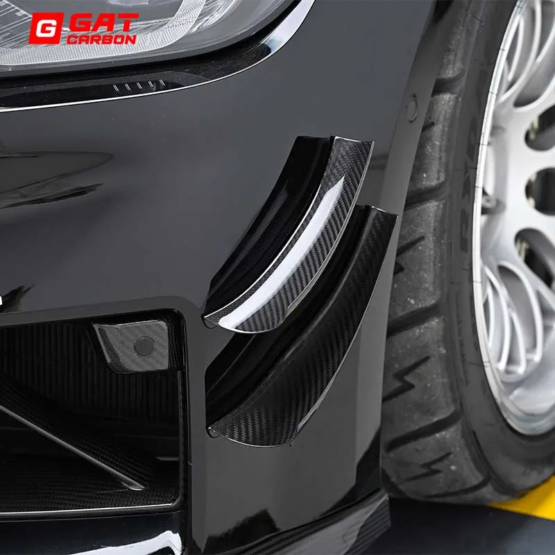 Dry Carbon Fiber Front Bumper Canards for BMW M2 G87 Ver Style Side Air Fins Dive Planes 4PCS Carbon Aero Kit Tuning Accessories