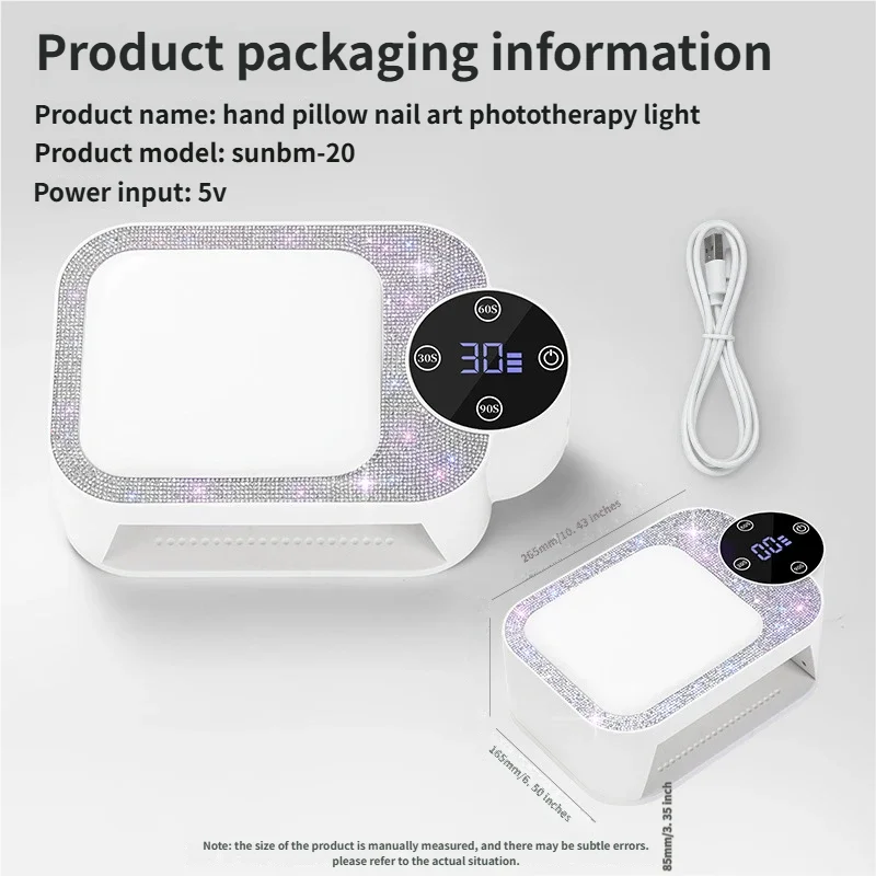مجفف أظافر جل مصقول بالأشعة فوق البنفسجية 30 LED لاسلكي قابل لإعادة الشحن مع مستشعر تلقائي ومؤقت معدات علاج جل الأظافر