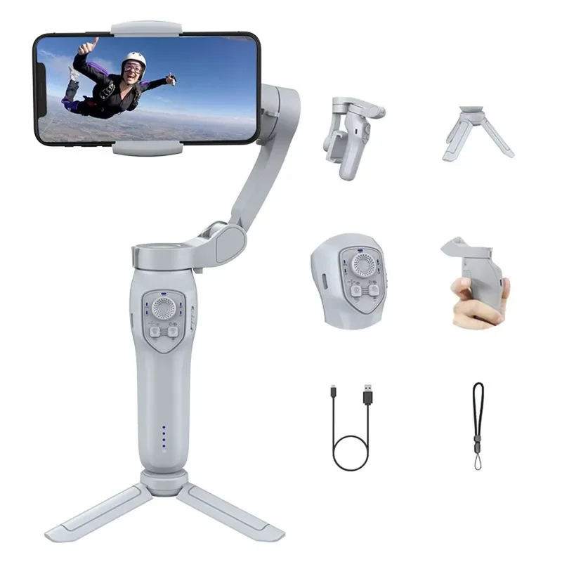 Professional handheld gimbal stabilizer, tripod 360 artificial intelligence automatic face tracking, video log and phone selfie