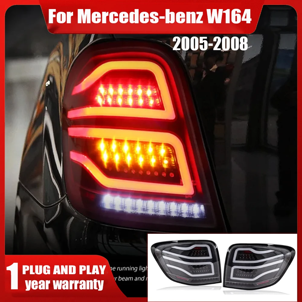 

2X For Mercedes-benz W164 ML300 ML500 2005-08 LED Taillight Assembly Rear Brake Lamp Turn Signal Accesso Car Rear Running Lights