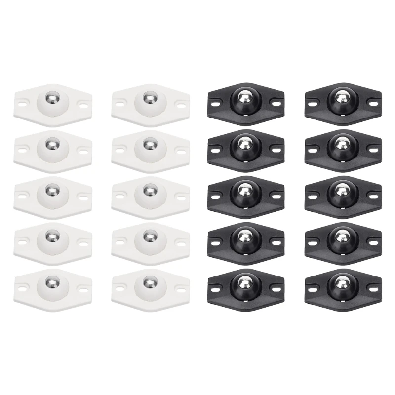 Set of 10 Stickable Casters Self Rollers Furniture Roll for Smooth Rolling Drop shipping