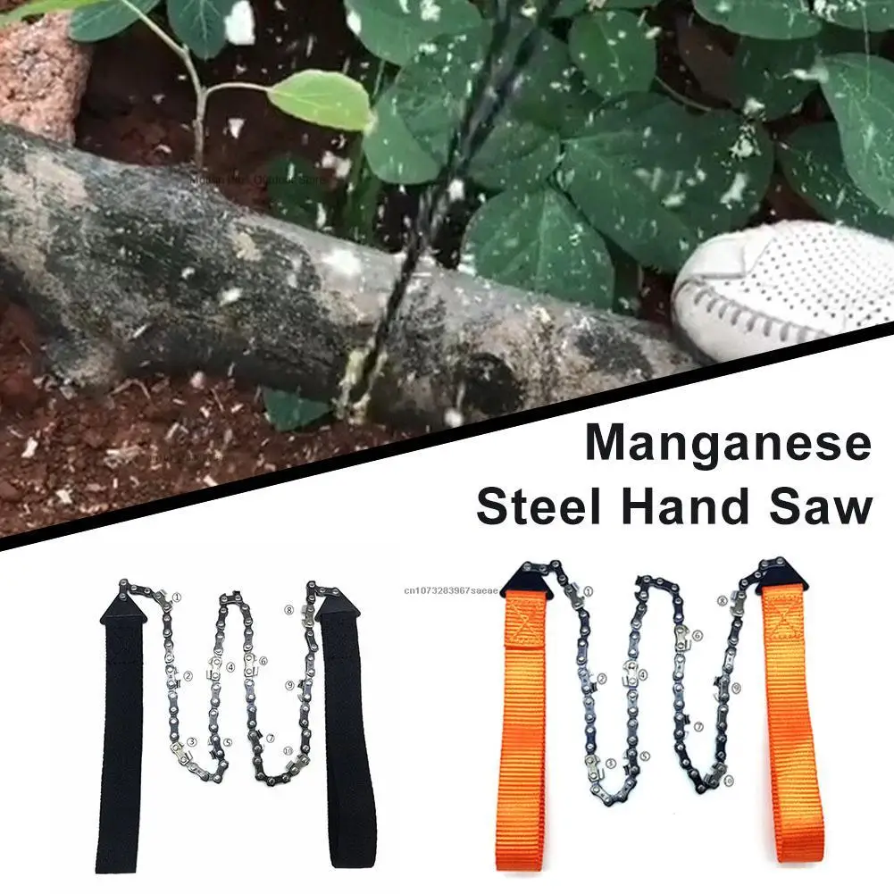 Portable Survival Chain Saw Chainsaws Emergency Camping Hiking Tool Pocket Hand Tool Pouch Outdoor Pocket Chain Saw